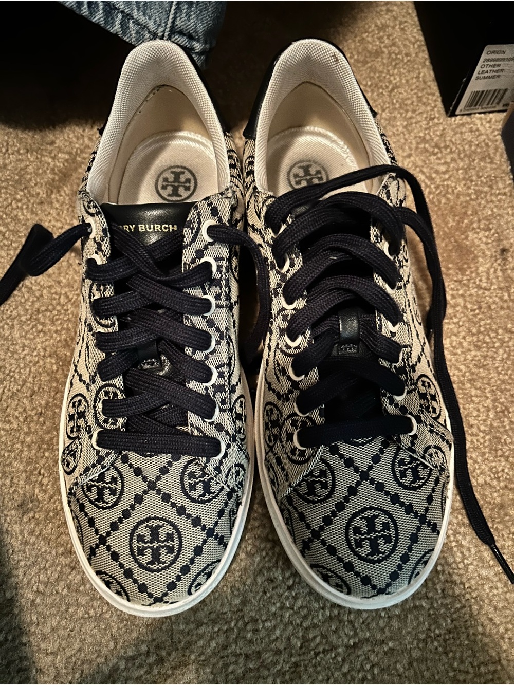 Tory Burch T-monogram lace-up sneakers